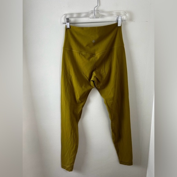 Lululemon Align Leggings Rare Grape Leaf Color 8 yellow green - Picture 2 of 5
